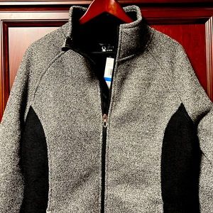 Brand New Spyder Women’s Charcoal Heather Active Zipper Fleece Sweater/Jacket!